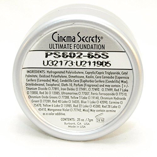 Cinema Secrets Ultimate Foundation & Concealer, Buildable Full Coverage Cream Makeup for Acne Redness and Tattoo Cover, Water Resistant HD Single