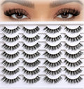 APCYUST Natural Wispy Cat Eye Lashes - 14 Pairs Clear Band