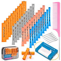 ProSuites 4 Sizes Hair Perm Rods Kit with 350 Perm Papers & Clips – MultiColor