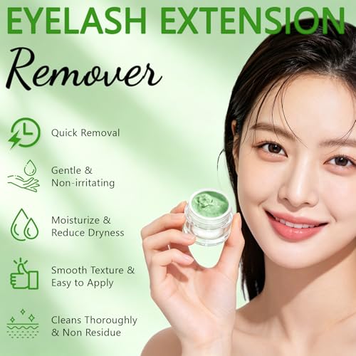 Eyelash Extension Remover Set, 10g Gel with Brushes & Patches