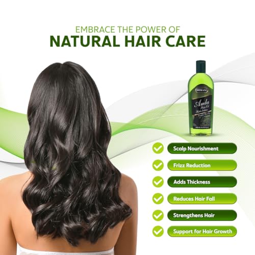 Hemani Amla Hair Oil - 200ml (6.76 fl oz) - Ayurvedic Hair Care Solution - Natural Ingredients - Amla Green - Strengthens Hair Roots, Promotes Hair Growth, Shine & Softness