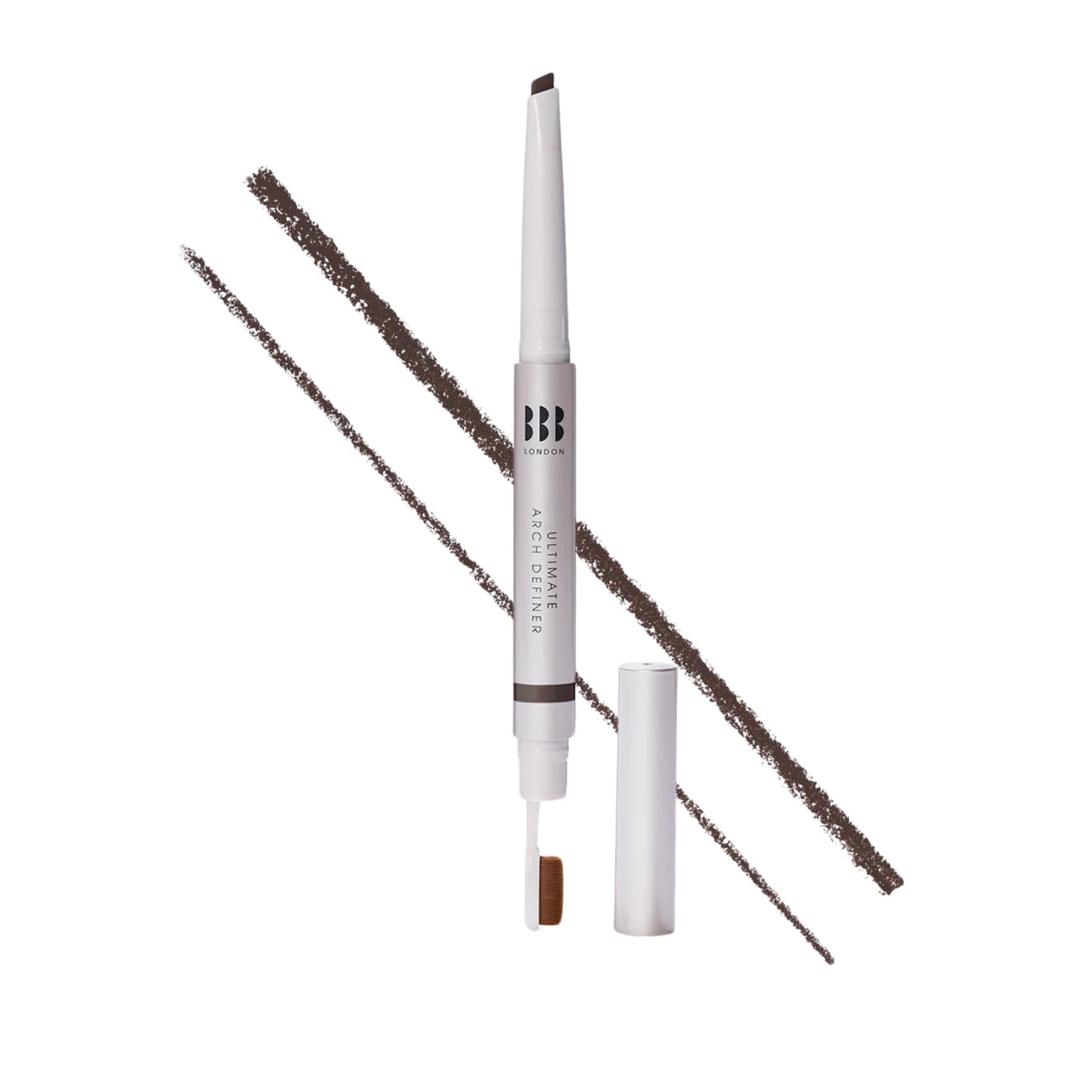 BBB London Ultimate Brow Arch Definer Triangular Eyebrow Pencil with Kabuki Brush | Award Winning, Smudge-Proof, Sweat-Resistant Brow Shaper for Natural, Defined, Full Arches (Cardamom)