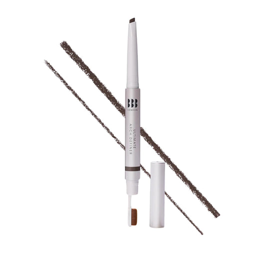 BBB London Ultimate Brow Arch Definer Triangular Eyebrow Pencil with Kabuki Brush | Award Winning, Smudge-Proof, Sweat-Resistant Brow Shaper for Natural, Defined, Full Arches (Cardamom)