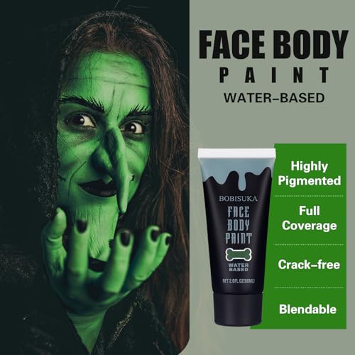 BOBISUKA 14-Color Water-Based Face & Body Paint Kit