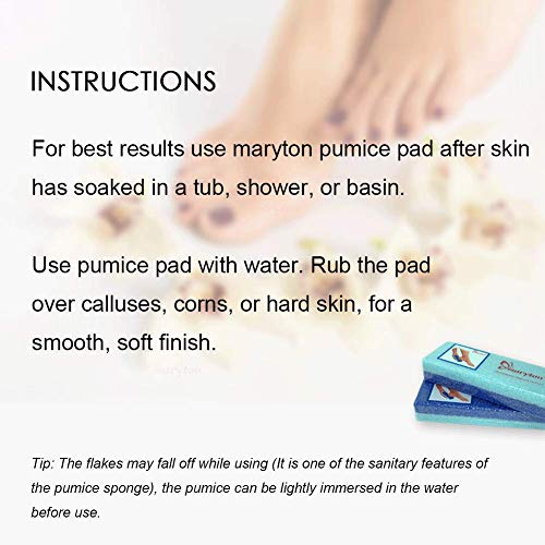 Maryton 2-in-1 Pumice Foot Scrubber Sponge Callus Remover - 2 Pack