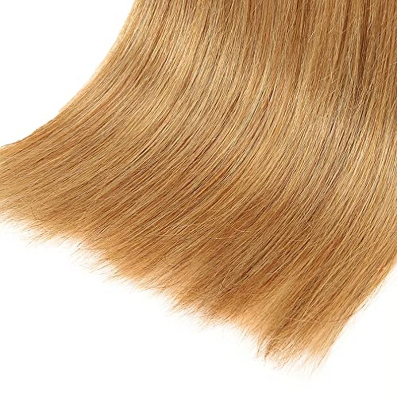 #27 Honey Blonde Straight Hair Bundles 32" - Brazilian Virgin