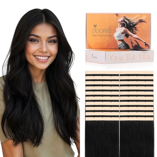 DOORES 14 in Tape-In Hair Extensions 100g Remy Human Hair Invisible PU Tape