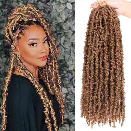 ZRQ Butterfly Locs Crochet Hair 18 Inch 6 Packs Pre-Twisted Distressed Locs Hair Messy Braids for Women #27
