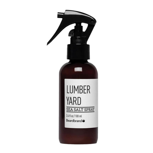 Beardbrand Natural Sea Salt Spray for Men [AS SEEN ON SHARK TANK] Texture, Hold, and Volume with Sandalwood & Lumber Yard Scent - 3.4 fl oz