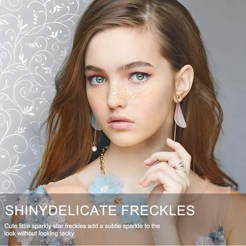 24pc Glitter Freckle Tattoos - Gold Silver Holographic Face Patches
