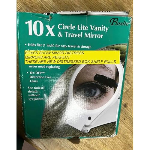 Upper Canada Soap Floxite Circle Lite Vanity & Travel 10x Magnifying Mirror