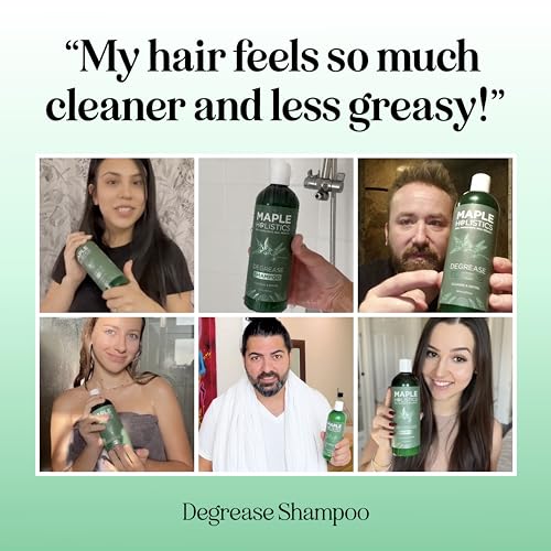 Degrease Shampoo for Oily Hair Care - Clarifying Shampoo for Oily Hair and Oily Scalp Care - Deep Cleansing Oily Hair Shampoo for Greasy Hair and Scalp Cleanser for Build Up with Essential Oils