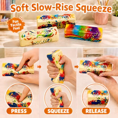 Soccer Butter Squishy 3 Pack - Slow Rising Fidget Toys