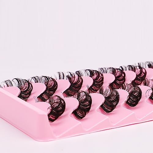 Russian Strip Lashes 10 Pairs D Curl 3D Faux Mink Fluffy