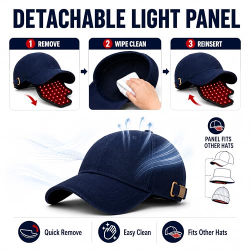 Red Light Therapy Laser Cap for Hair Growth – FDA-Cleared 650nm