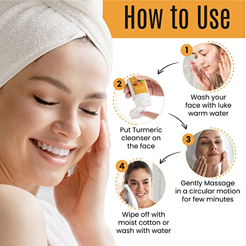 Turmeric Facial Cleanser – Natural Anti-Aging Face Wash for Glowing Skin