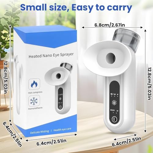 Heated Eye Steamer Mask - Nano Steam Mist for Dry Eye Relief