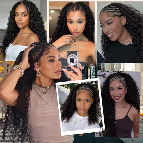 Curly Crochet Hair Extensions 18 Inch Deep Wave 100 Roots