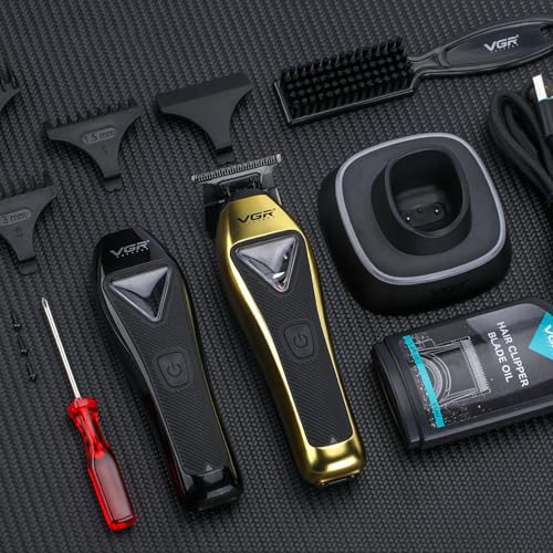 VGR 994 Professional Hair Trimmer with Zero-Gap T-Blade and Precision Cutting