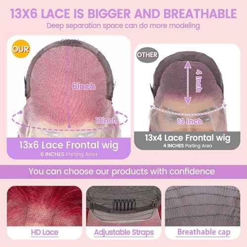 Burgundy Wig Human Hair 13x6 99j Burgundy Lace Front Wigs Human Hair Bob Wigs For Black Women Glueless Wigs Human Hair Pre Plucked Pre Cut 99j 13x6 Hd Transparent Lace Front Body Wave Wig 10 Inch