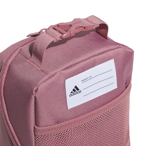 adidas Santiago Insulated Lunch Bag (6.5L) with clip lock handle, Preloved Crimson/Rose Gold, One Size