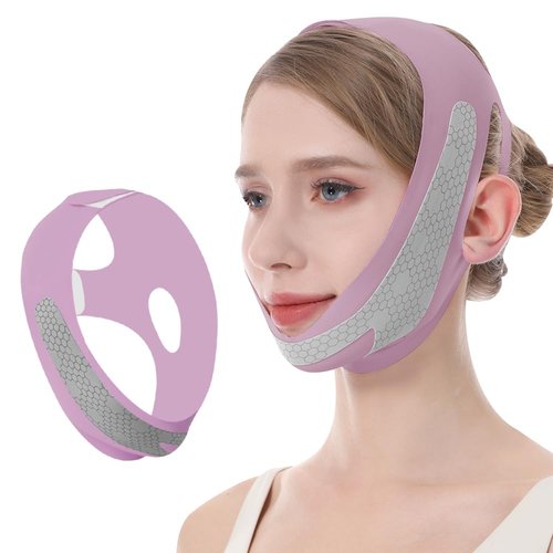 ROWMATE Graphene V-Line Mask, Chin Strap for Sleeping,Chin Strap for Women,Jaw Exerciser,lilac,M