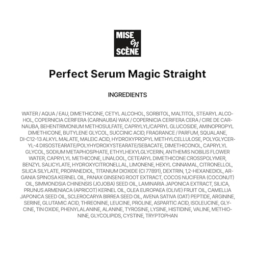 Mise En Scene Perfect Magic Straight Serum Treatment - Anti-Frizz & Hydrating Conditioner, 7.77 Fl Oz