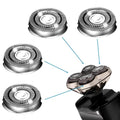 Shaver Head Replacement Blade for Skull Shaver Pitbull Gold Silver Platinum PRO Shaver Replacement Blade 4 Head,Replacement Heads Compatible with Pitbull Skull Shaver Replacement Blades,4 Packs
