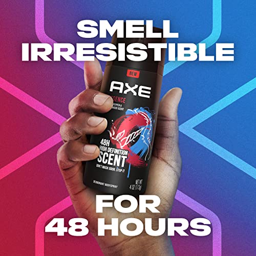 AXE Essence Black Pepper Cedarwood Dual Action Body Spray, 4 oz Twin Pack
