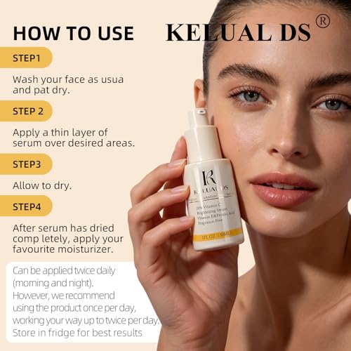 KELUAL DS Vitamin C Serum 20% - Brightening Face Serum 1.0 OZ
