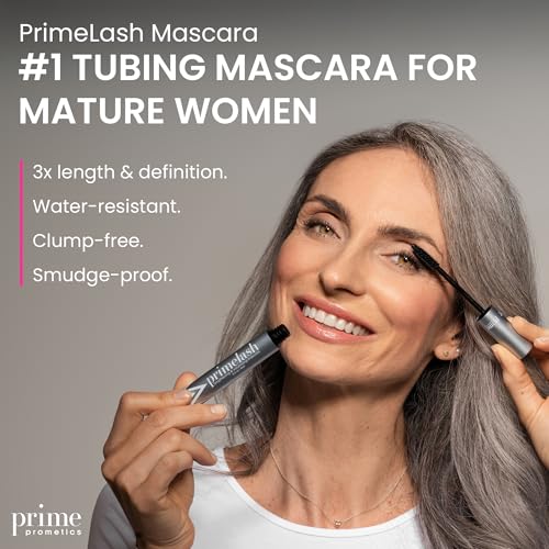 PrimeLash Mascara for Women Over 50 – Volumizing, Length, Hypoallergenic