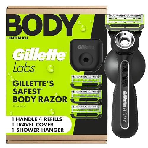 Gillette Labs Body + Intimate Razor for Men with 4 Refills