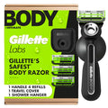 Gillette Labs Body + Intimate Razor for Men with 4 Refills