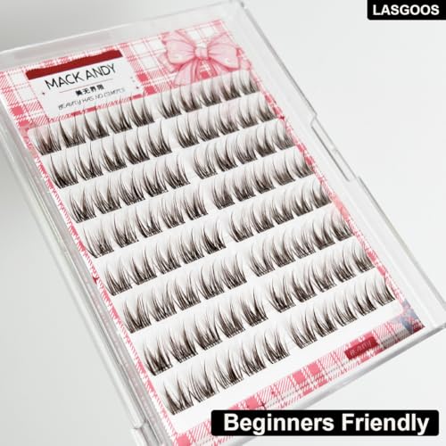 Brown Self-Adhesive Fluffy Eyelashes 80 Clusters 10-13mm 5D