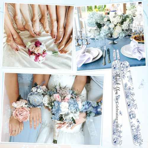 Lasnten 50 Pcs Wedding Bridal Shower Party Favors Chinoiserie Floral Nail Files Bulk Thank You for Celebrating with Us Double Sided Emery Boards for Guests Bridesmaid Bachelorette Baby Shower Party