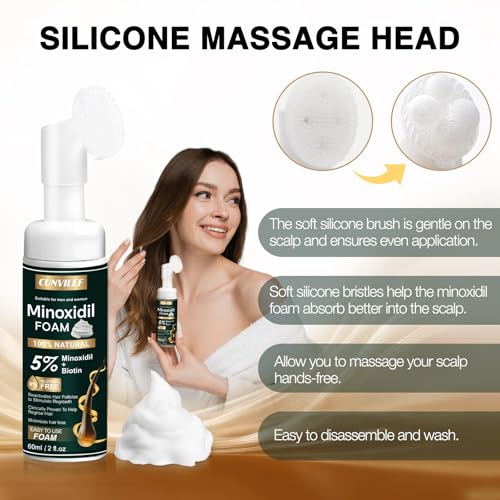 5% Minoxidil Foam for Hair Growth - 3 Pack (6.33oz)