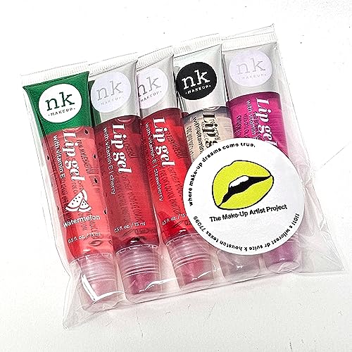 5-Pack Lip Gloss Set - Hydrating Lip Gels with Vitamin E