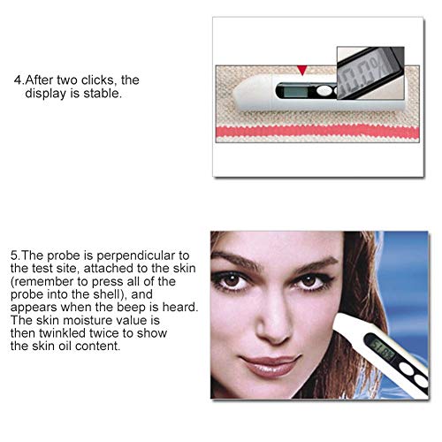 Digital Skin Hydration Tester & Oil Analyzer with LCD Display