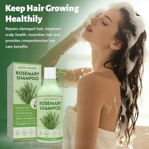 Biotin & Rosemary Hair Growth Shampoo?Natural Formula for Thinning Hair & Hair Loss, Promotes Thicker, Fuller Hair,Hair Growth Shampoo for Men and Women - 10.15 fl OZ