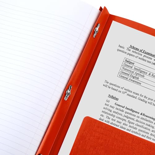 Five Star Red 2-Pocket Plastic Folder with Stay-Put Tabs & Prong Fasteners - 1 Count