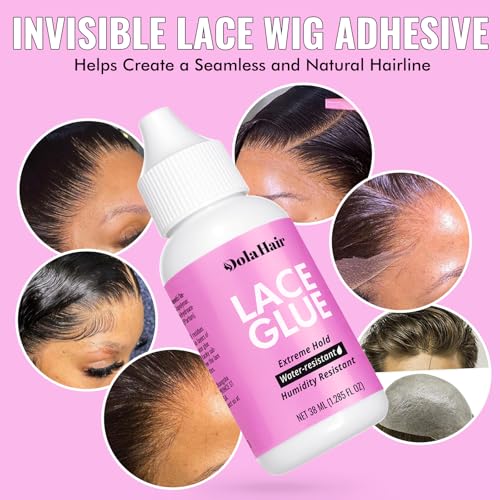 Dolahair Lace Wig Glue Kit 5pcs - Waterproof Adhesive & Remover for Lace Front Wigs