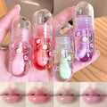 4Pcs Tinted Lip Gloss Oil Set - Moisturizing Plumping Lip Oil
