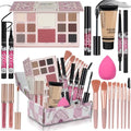 KAVCENT Teen Makeup Kit with 14-Color Palette & Brushes