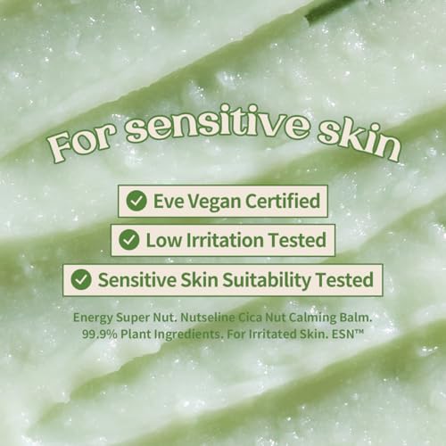 Cica Nut Calming Balm -Korean Skin care- dermatologist tested for Sensitive, Irritated Skin, 99% Plant-Based, Hypoallergenic, Vegan (1.69 fl oz)