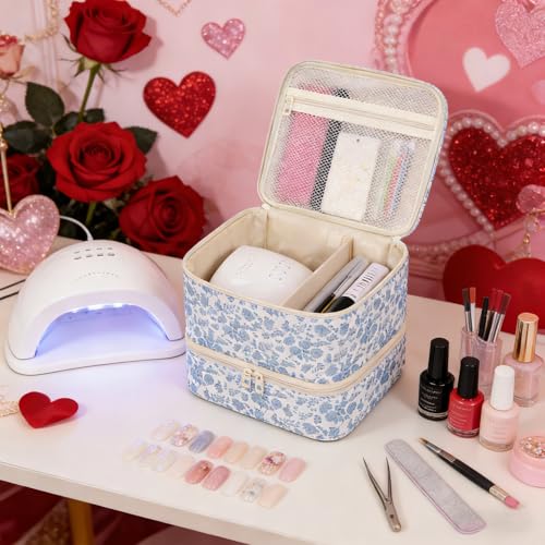 Ethereal Nail Polish Organizer Bag - Holds 30+ Bottles
