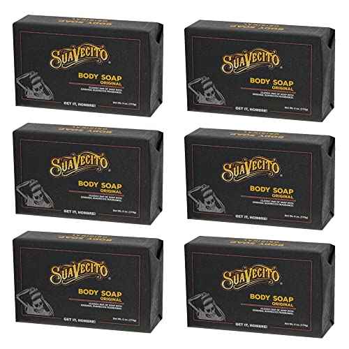 Suavecito Body & Hand Soap Bars Moisturizing With Masculine Original Fragrance 6 oz 6 Pack