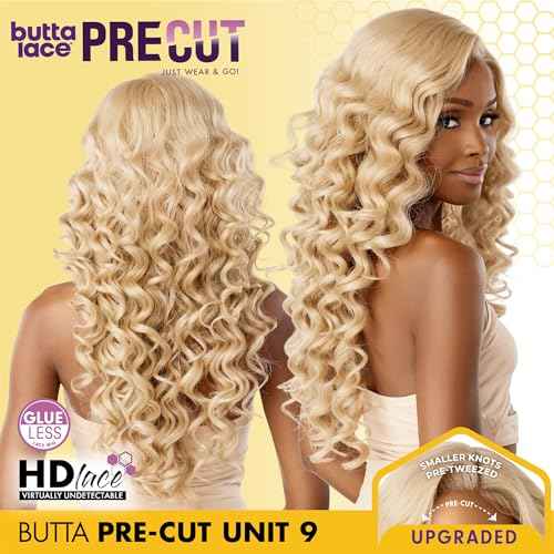 Sensationnel Butta Lace Precut Wigs - Unit 9 Glueless Extra Wide 5 Inch Deep Parting Synthetic Pre Tweezed Smaller Knot Hairline (CH30)