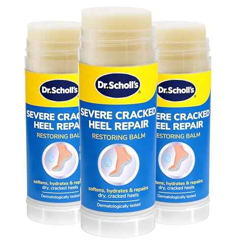 Dr. Scholl's Severe Cracked Heel Repair Restoring Balm 2.5oz, with 25% Urea for Dry, Cracked Feet, Heals and Moisturizes for Healthy Feet, Epsom Salt Soothes, Safe for Diabetics, 3-pack