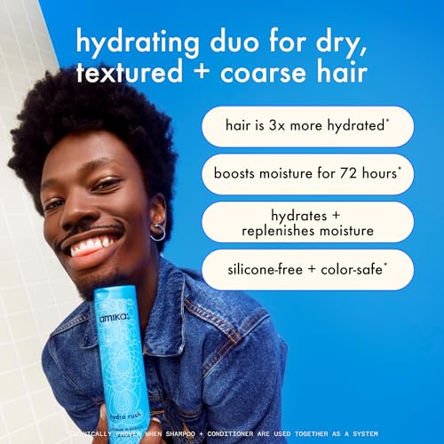 amika hydro rush intense moisture shampoo with hyaluronic acid