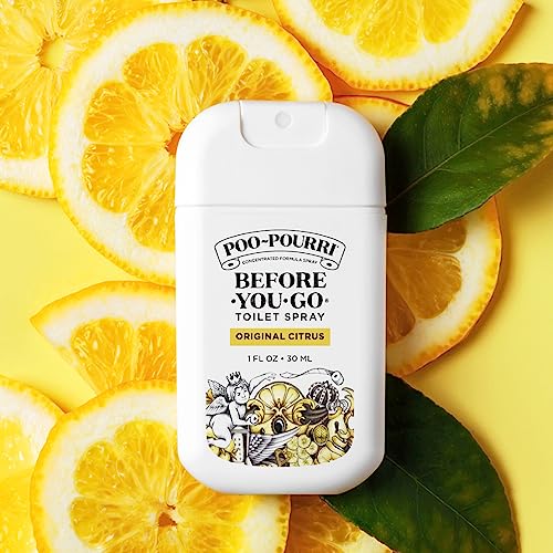 Poo-Pourri Before-You-Go Toilet Spray, Original Citrus, 1 Fl Oz Pocket Travel Size - Lemon, Bergamot and Lemongrass